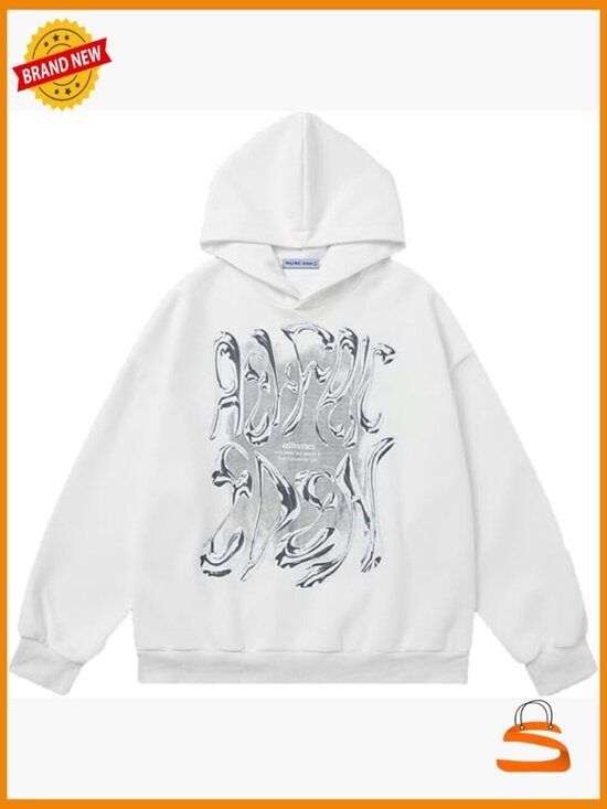 Tops - Oversized Y2k Graphic Hoodie Heavyweight Pullover Streetwear